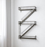 21" Gunmetal Gray Metal Novelty Wall Mounted Accent Shelf