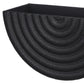 Set of Two Black Metal Geometric Half Moon Wall Planters