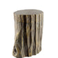 7" Brown And Gold Resin Modern Abstract Tree Stump Decorative Box
