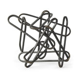 12" Black Metal Abstract Tabletop Sculpture