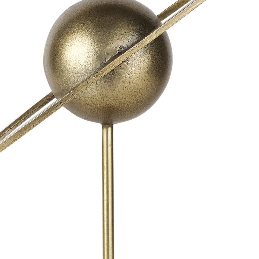 16" Gold Iron Solar System Tabletop Sculpture