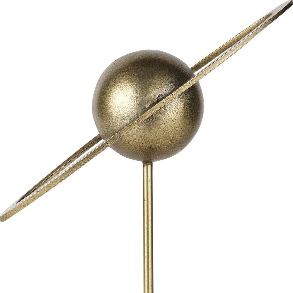 16" Gold Iron Solar System Tabletop Sculpture