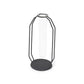 10" Black And Clear Glass And Metal Table Vase