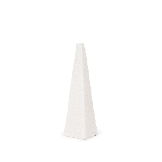 13" White Marble Obelisk Tabletop Sculpture