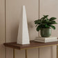 13" White Marble Obelisk Tabletop Sculpture