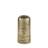10" Antiqued Brass Cast Aluminum Cylindrical Tabletop Sculpture