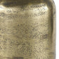 10" Antiqued Brass Cast Aluminum Cylindrical Tabletop Sculpture