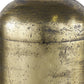 15" Antiqued Brass Cast Aluminum Cylindrical Tabletop Sculpture