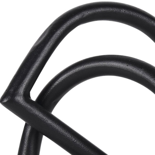 6" Black Iron Modern Abstract Tabletop Sculpture