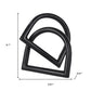 6" Black Iron Modern Abstract Tabletop Sculpture