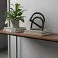 6" Black Iron Modern Abstract Tabletop Sculpture