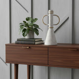 10" White And Beige Metal Tabletop Sculpture