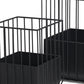 Set of Two Black Metal Wire Cage Square Pot Planters