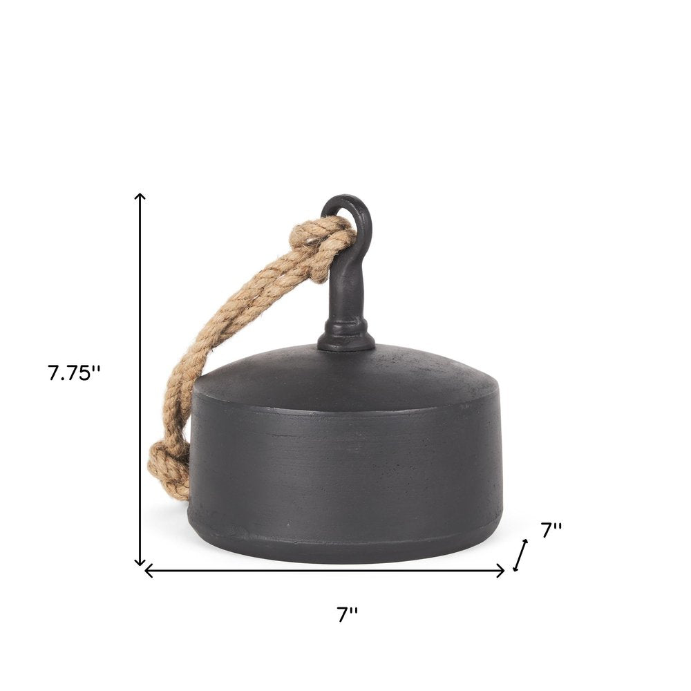 8" Black Metal Decorative Wall Sculpture