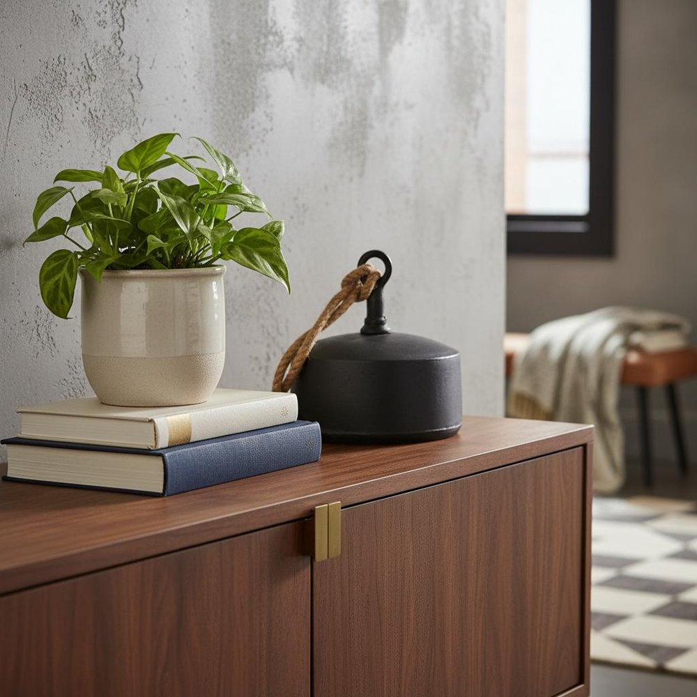 8" Black Metal Decorative Wall Sculpture