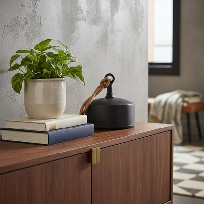 8" Black Metal Decorative Wall Sculpture