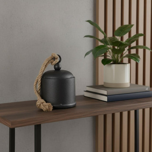 7" Black Metal Decorative Wall Sculpture