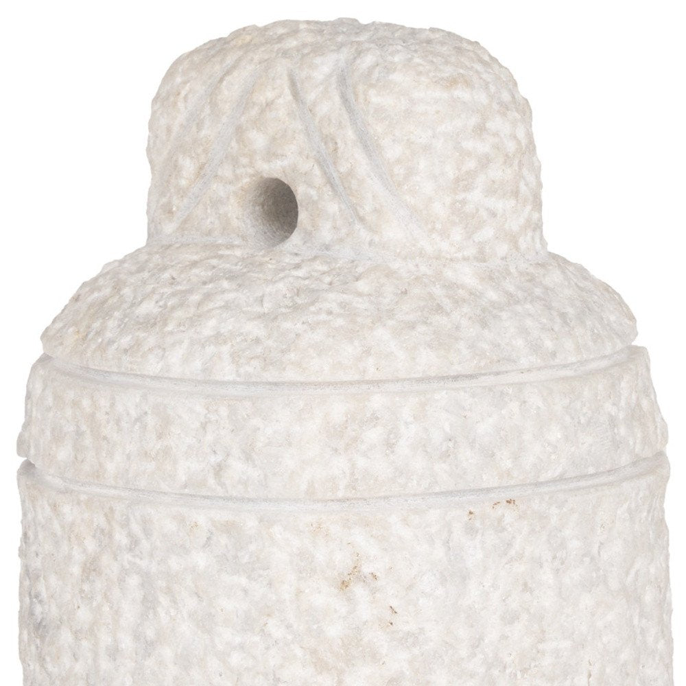 8" White Marble Tabletop Sculpture