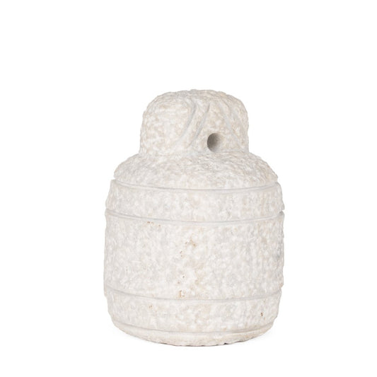 8" White Marble Door Stop