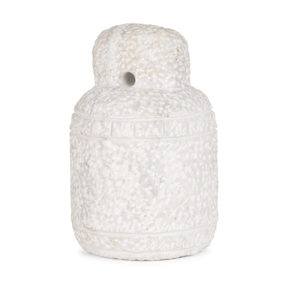 10" White Marble Door Stop
