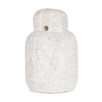 10" White Marble Door Stop