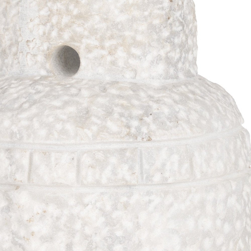 10" White Marble Door Stop