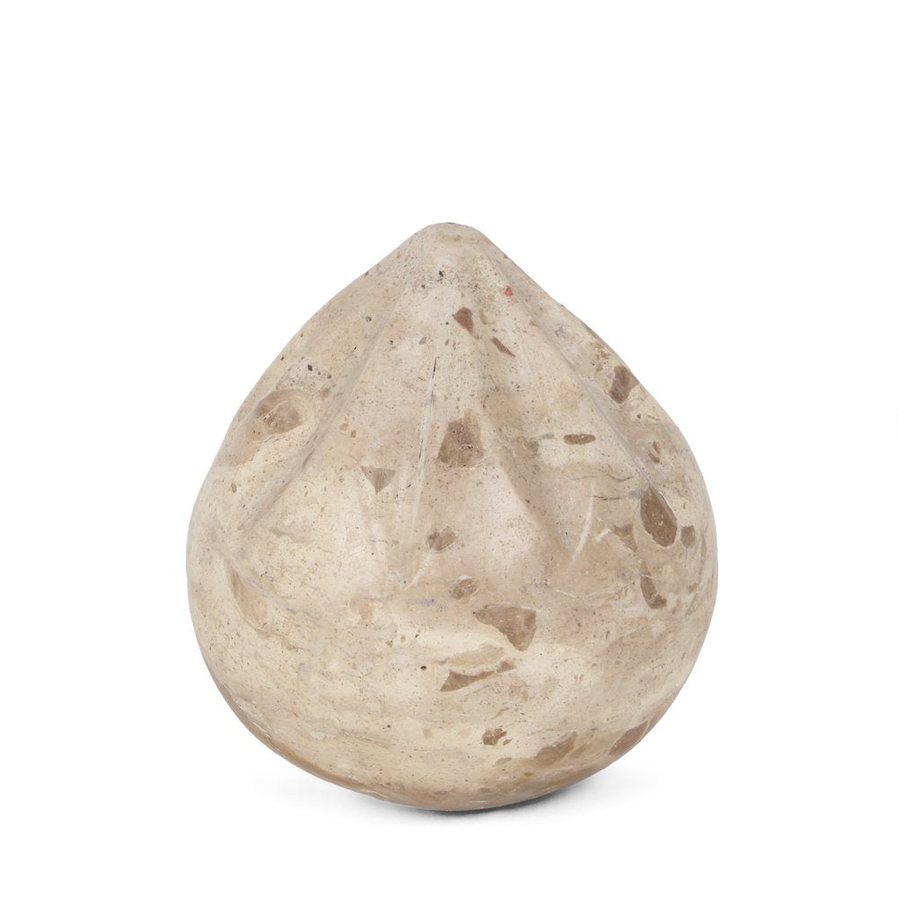 3" Beige Marble Modern Abstract Tabletop Sculpture