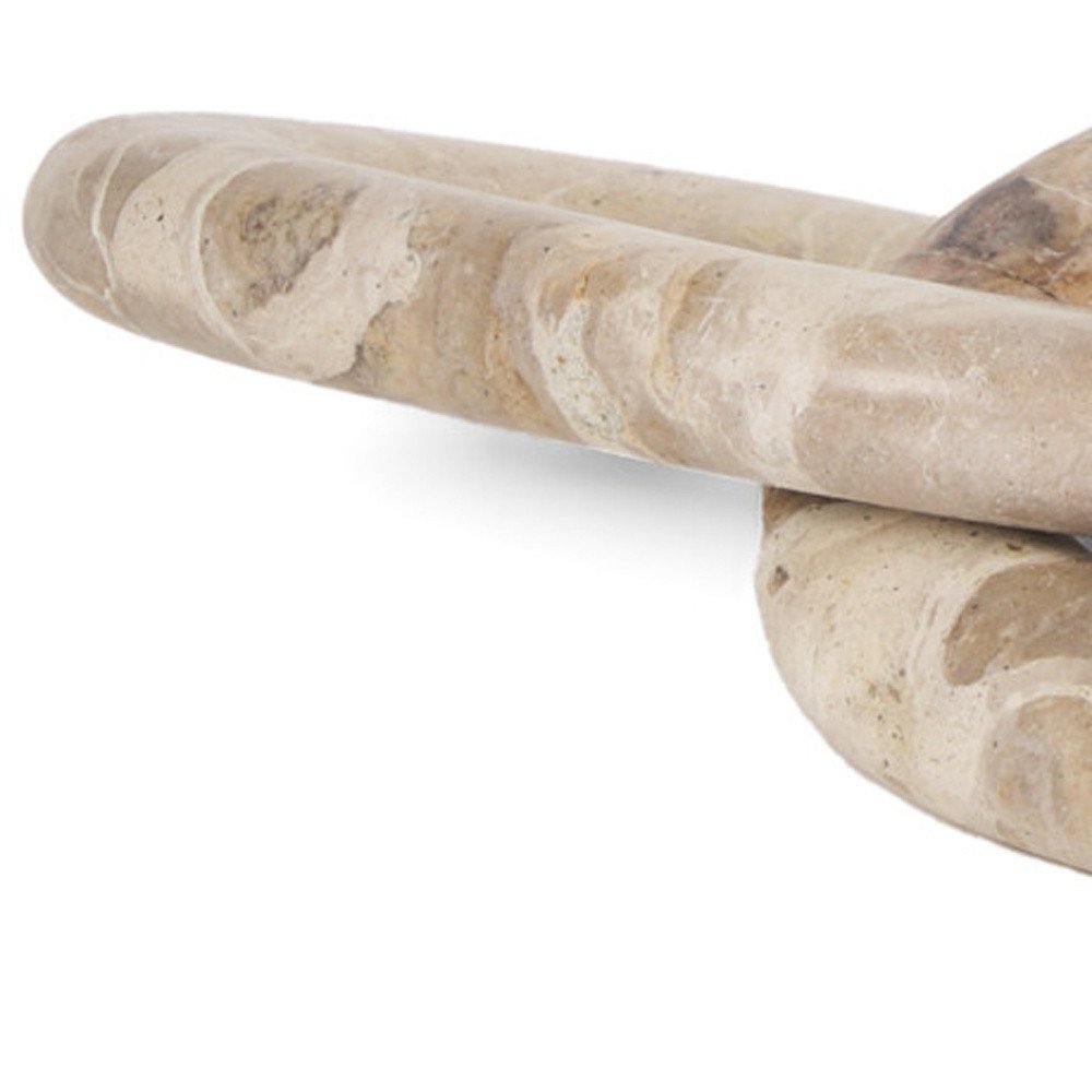 1" Beige Glass Decorative Wall Sculpture