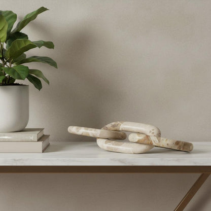 1" Beige Glass Decorative Wall Sculpture