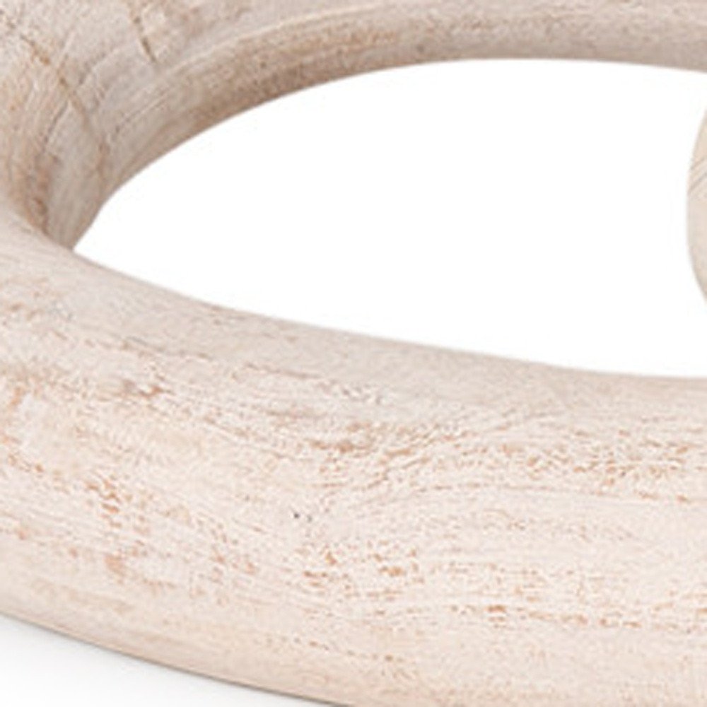 21" Natural Solid Wood Tabletop Sculpture