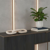 21" Natural Solid Wood Tabletop Sculpture