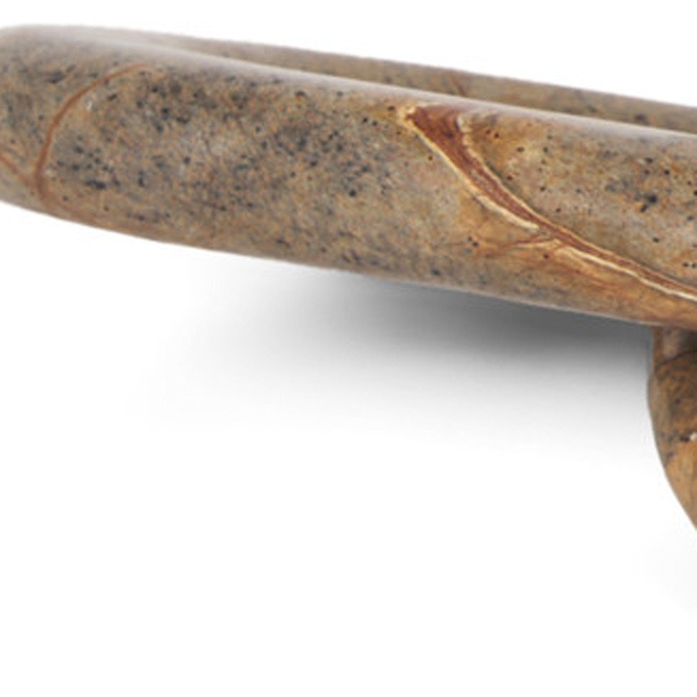 1" Brown Marble Tabletop Sculpture