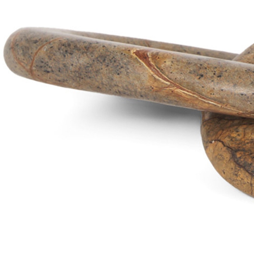 1" Brown Marble Tabletop Sculpture