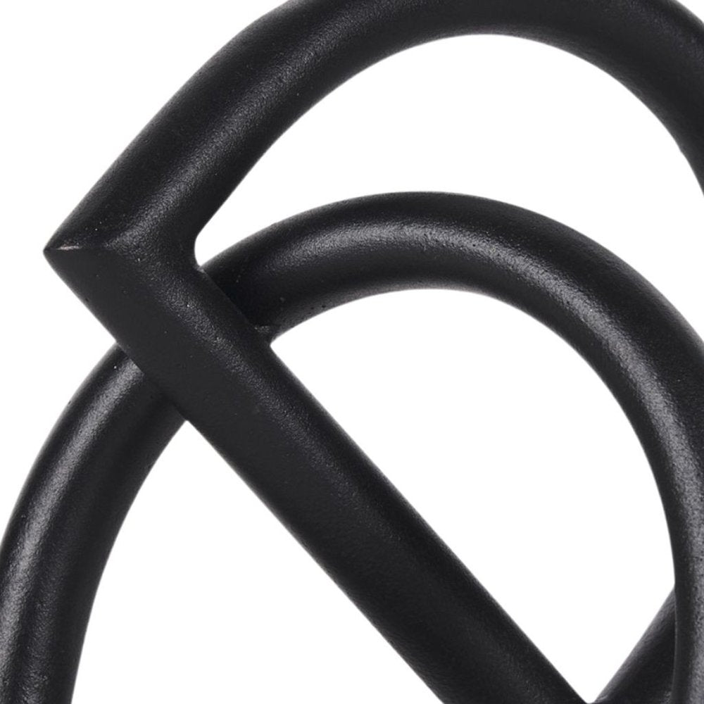 5" Black Iron Abstract Tabletop Sculpture