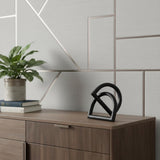 5" Black Iron Abstract Tabletop Sculpture