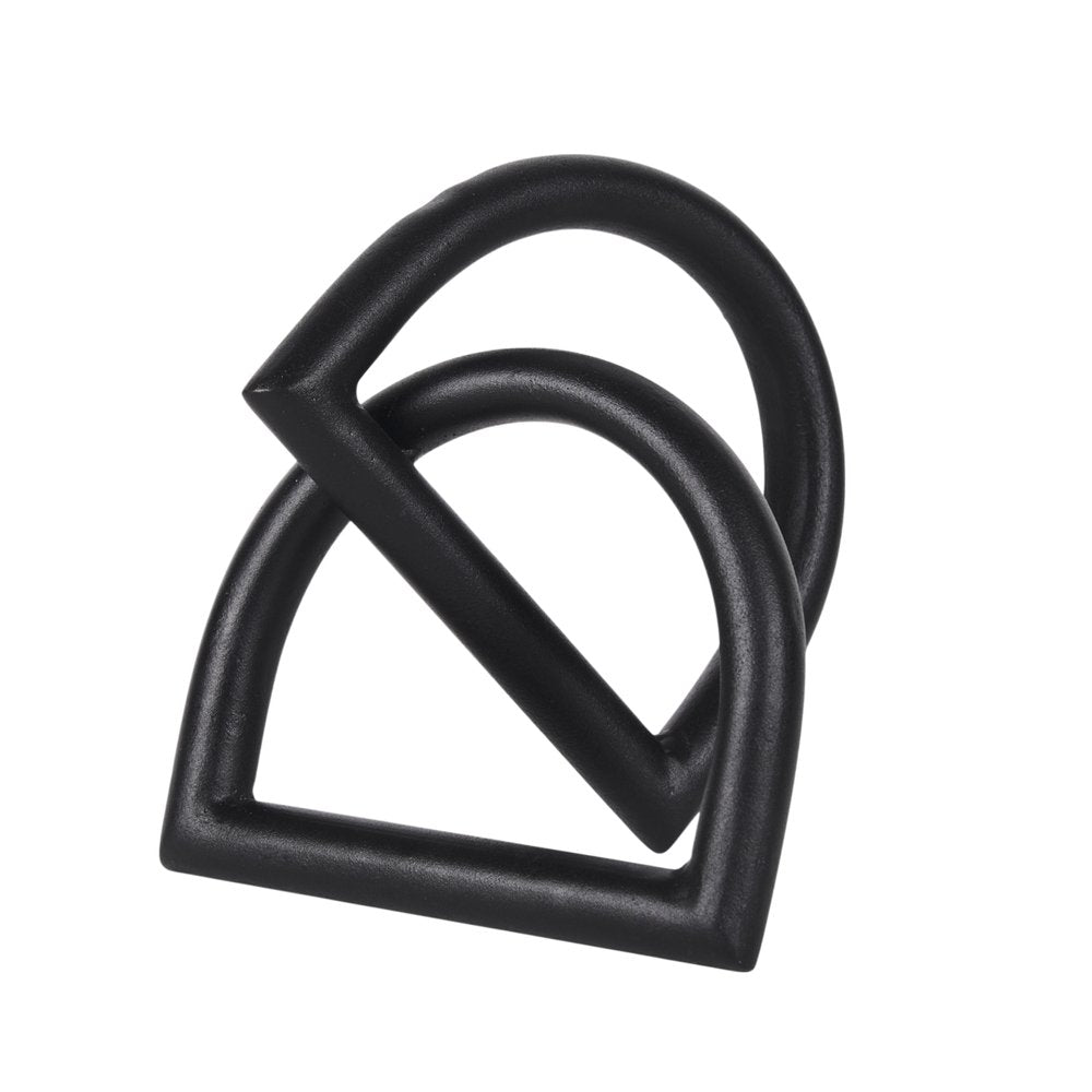 5" Black Iron Abstract Tabletop Sculpture