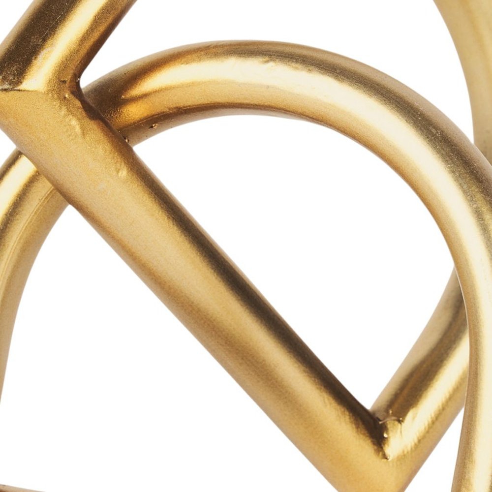 5" Gold Iron Abstract Tabletop Sculpture