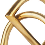 5" Gold Iron Abstract Tabletop Sculpture
