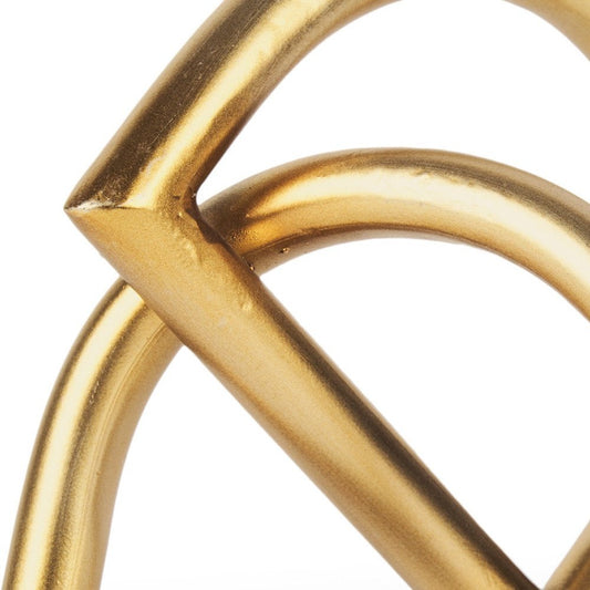 5" Gold Iron Abstract Tabletop Sculpture