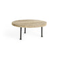 15" Light Brown And Black Round Solid Wood Handmade Riser Tray