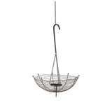 39" Black Woven Metal Lantern Candle Holder