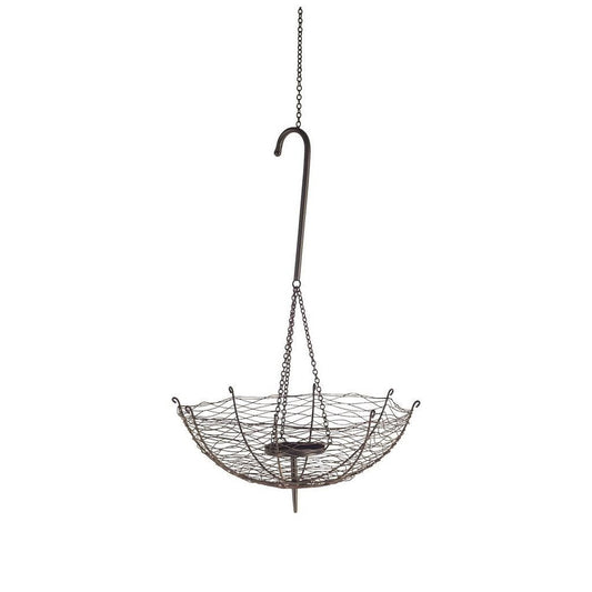 39" Black Woven Metal Lantern Candle Holder