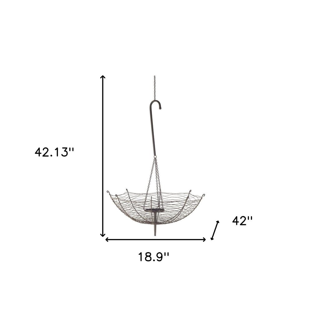 42" Black Distressed Woven Metal Lantern Candle Holder