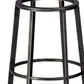 30" Black Distressed Geometric Metal And Glass Lantern Candle Holder