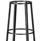 40" Black Distressed Geometric Metal Lantern Candle Holder