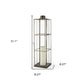 31" Gold Distressed Geometric Metal Tabletop Lantern Candle Holder