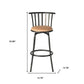 Set of Three Khaki and Black Suede Faux Leather and Iron Low Back Adjustable Height Swivel Bar Chairs