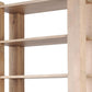 42" Natural Solid Wood Four Tier Bookcase with Two Doors
