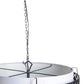 Charcoal Black And White Drum Metal Dimmable Chandelier With Black Shades