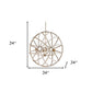 White And Gold Empire Six Light Metal and Beads Dimmable Chandelier